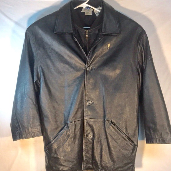 vintage adidas leather jacket